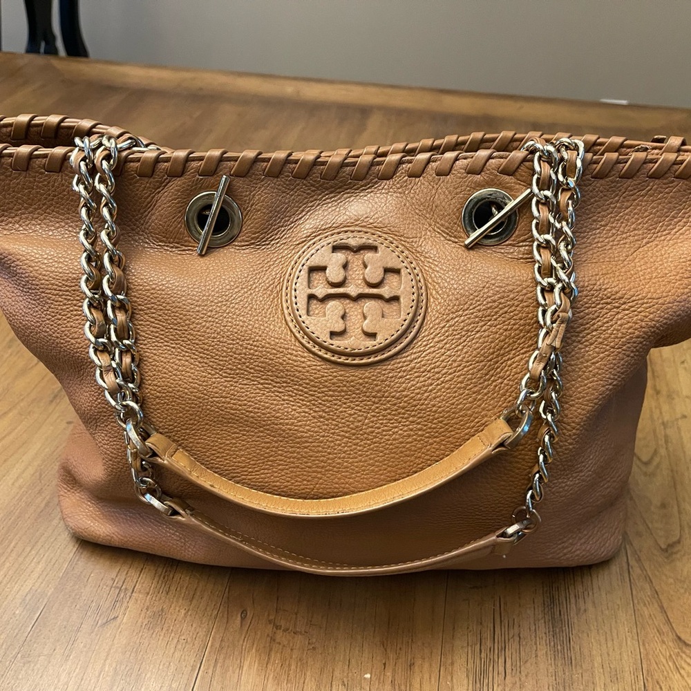 Tory Burch Brown Leather Shoulder Bag